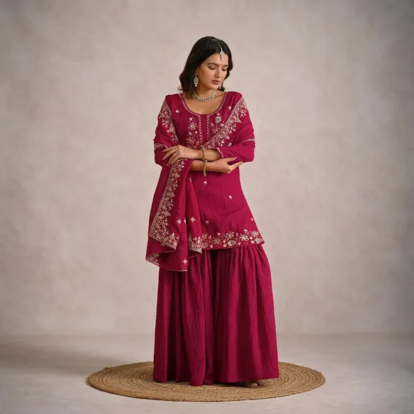 Magenta_Vichitra_Sharara_Set_For_Women