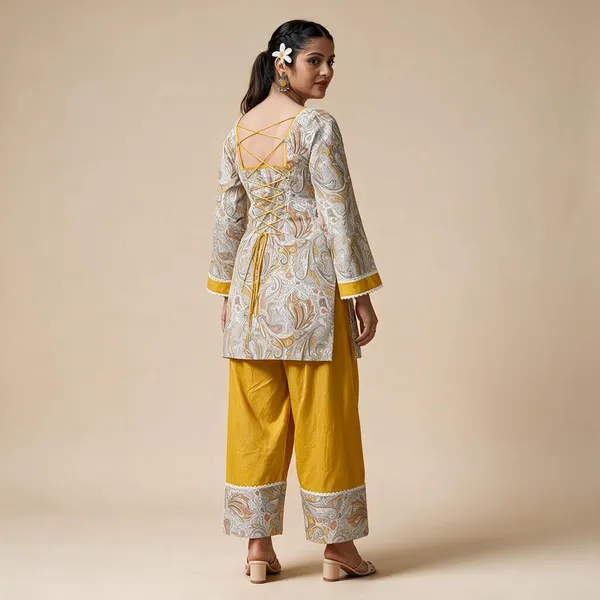 Yellow_Crepe_Kurta_Set_For_Women