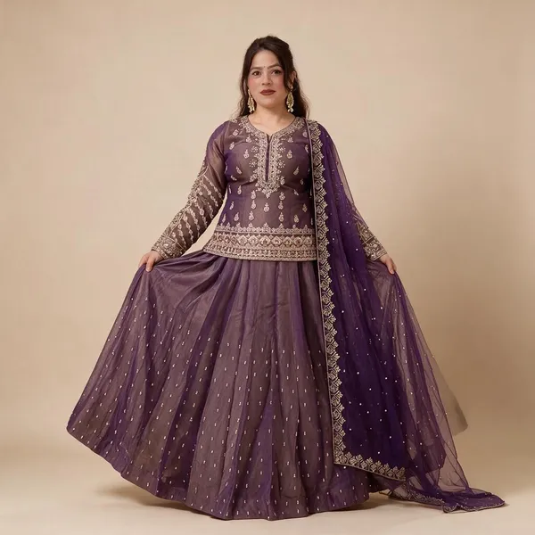 Purple_Simar_Silk_Lehenga_Choli_For_Women