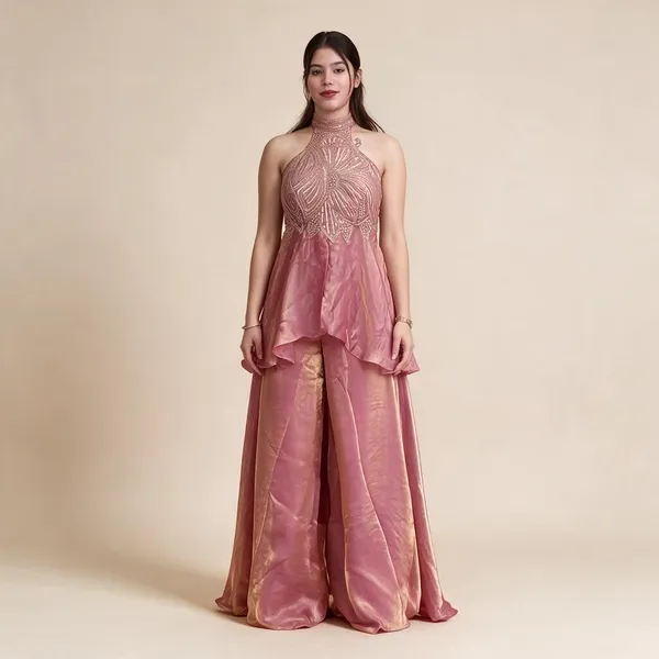 Pink_Fandy_Silk_Co-Ord_Set_For_Women