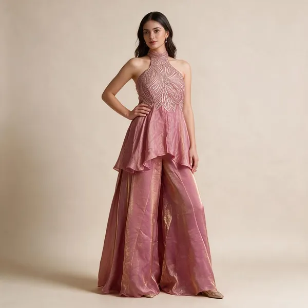Pink_Fandy_Silk_Co-Ord_Set_For_Women