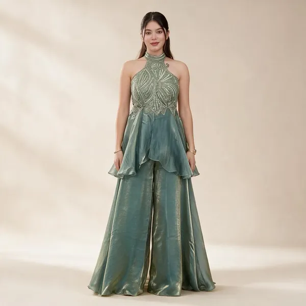 Green_Fandy_Silk_Co-Ord_Set_For_Women