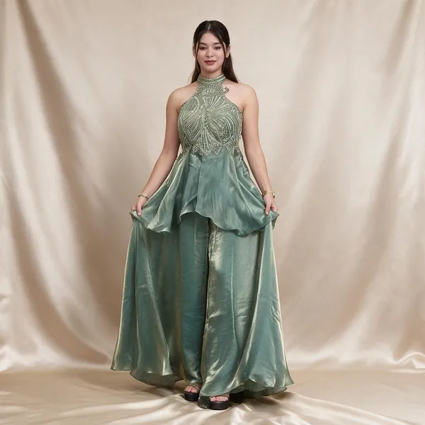 Green_Fandy_Silk_Co-Ord_Set_For_Women