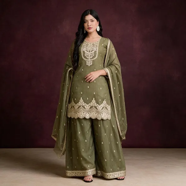 Green_Crunchy_Silk_Sharara_Set_For_Women