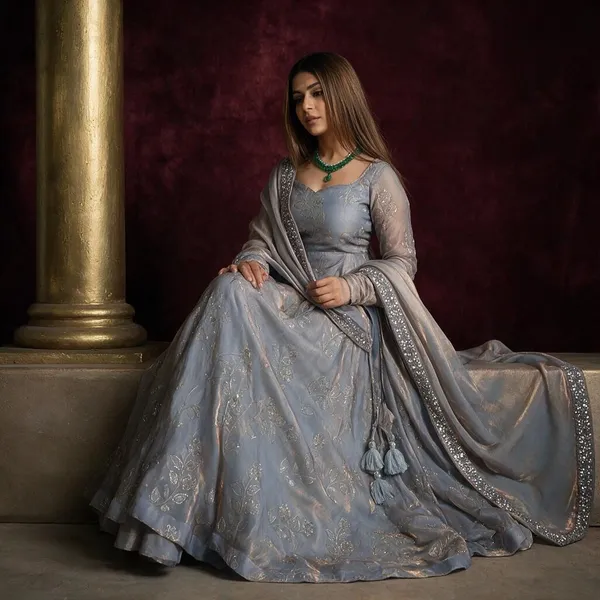 Grey_Fandy_Silk_Anarkali_Set_For_Women