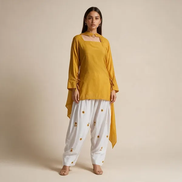 Mustard_Yellow_Roman_Cotton_Salwar_Suit_Set_For_Women