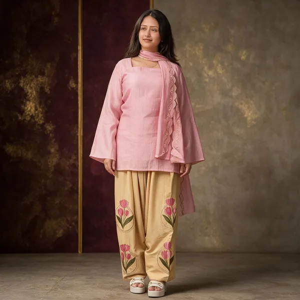 Pink_Mal_Cotton_Straight_Kurta_Set_For_Women