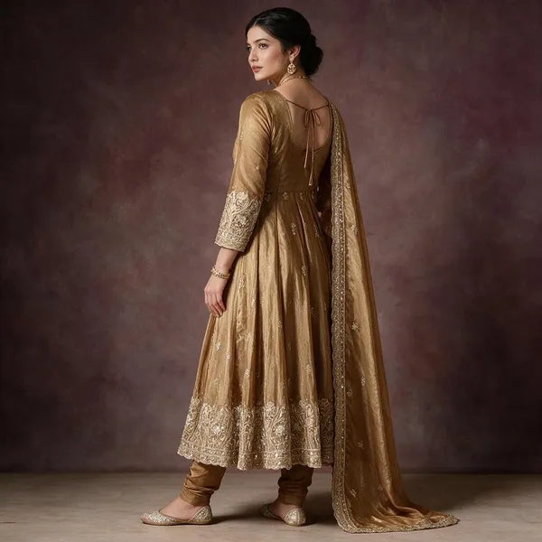 Gold_Heavy_Jimmy_Choo_Anarkali_Dress_Set_For_Women