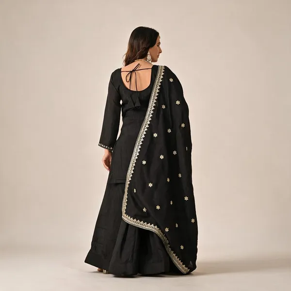 Black_Vichitra_Silk_Anarkali_Suit_Set_For_Women