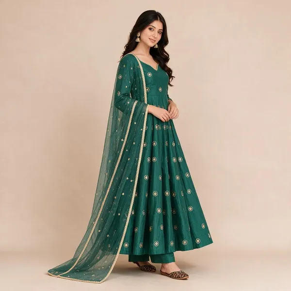 Green_Simar_Silk_Anarkali_Suit_Set_For_Women