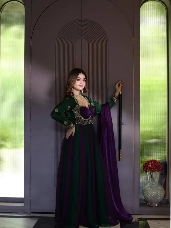 Purple_Fandy_Silk_Anarkali_Suit_Set_For_Women