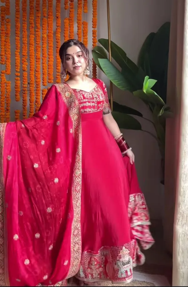 Rani_Pink_Natural_Crepe_Silk_Anarkali_Suit_Set_For_Women