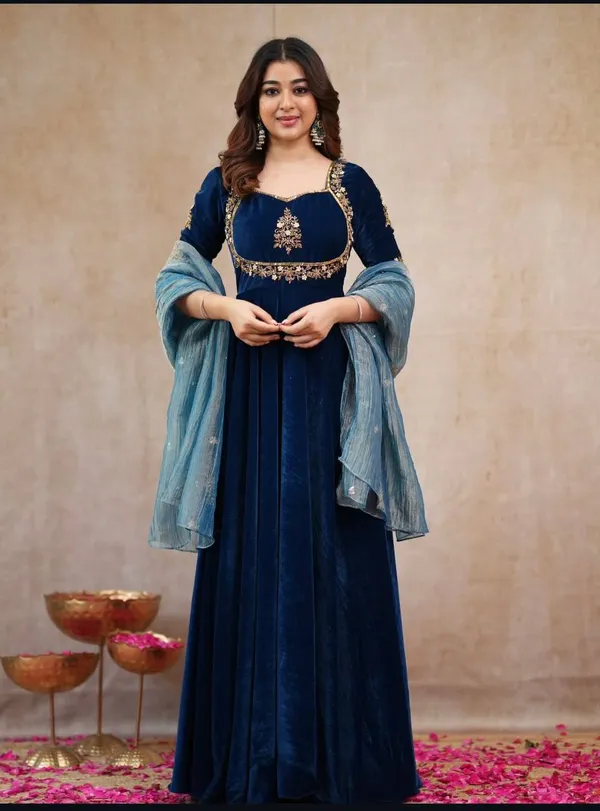 Royal_Blue_Velvet_Embroidered_Anarkali_Gown_with_Elegant_Blue_Dupatta