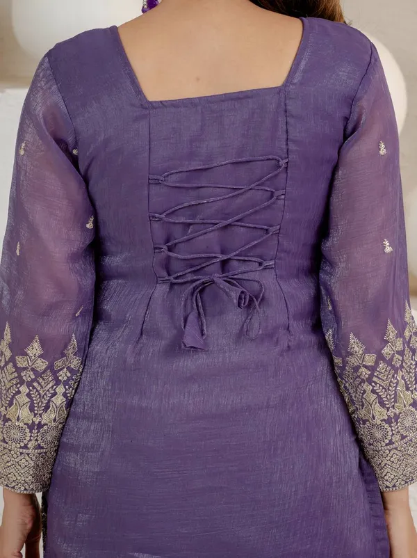 Purple_Crunchy_Silk_Suit_Set_For_Women