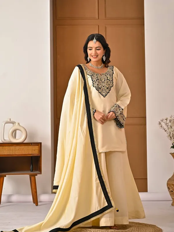 Cream_Roman_Silk_Sharara_Set_For_Women