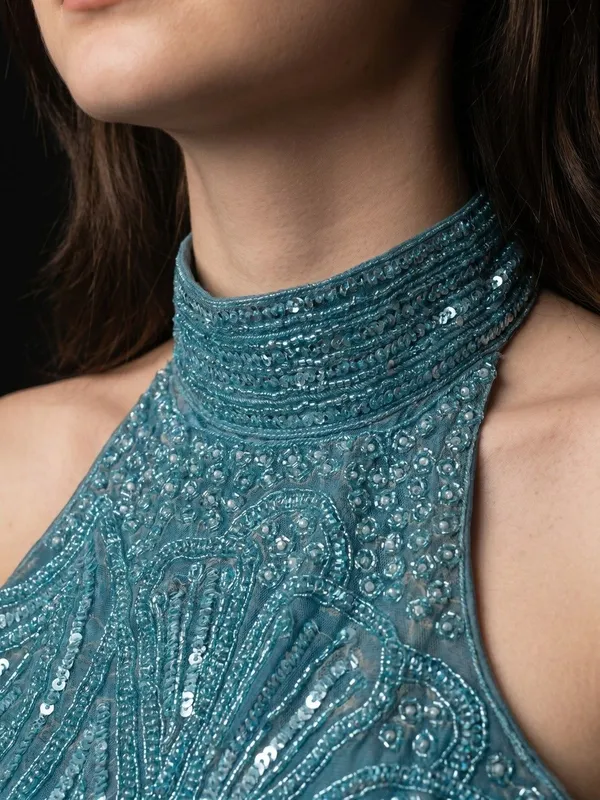 Teal_Fandy_Silk_Palazzo_Set_For_Women