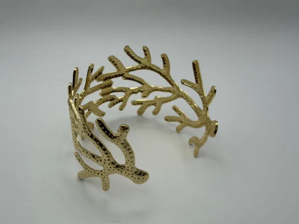 Gold_Alloy_Branch_Design_Cuff_Bracelet_For_Women