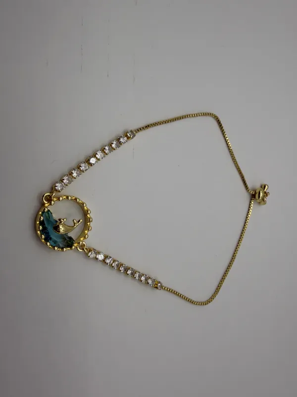 Gold_Alloy_Peacock_Charm_Bracelet_For_Women