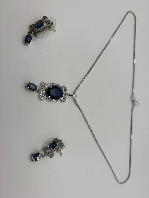 Silver_Blue_American_Diamond_Necklace_And_Earrings_Set_For_Women