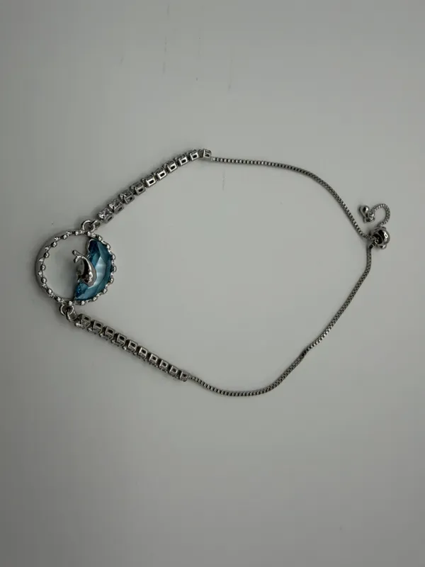 Silver_Blue_Alloy_Oval_Pendant_Necklace_For_Women