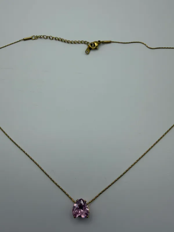 Gold_&_Pink_Alloy_Floral_Pendant_Necklace_For_Women
