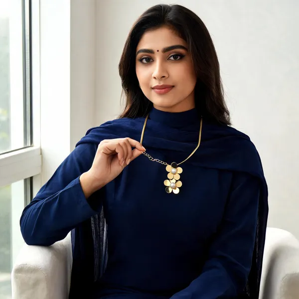 Gold_Alloy_Floral_Pendant_Necklace_For_Women