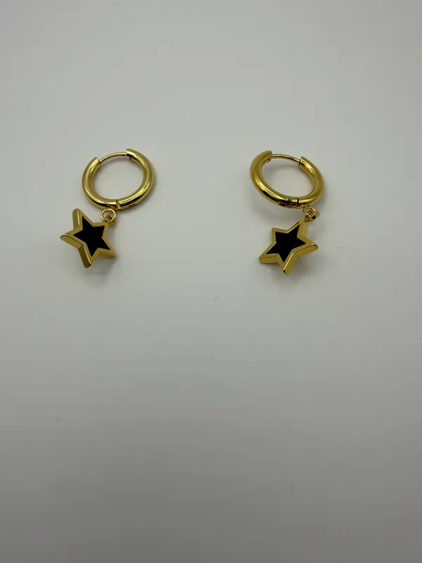 Gold_&_Black_Alloy_Earrings_For_Women