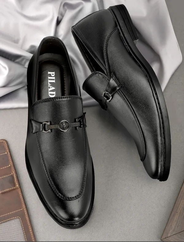 Black_Faux_Leather_Slip-On_Loafers_for_Men