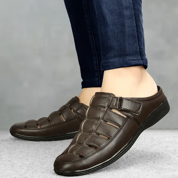 Brown_Synthetic_Leather_Slip-On_Sandals_for_Men