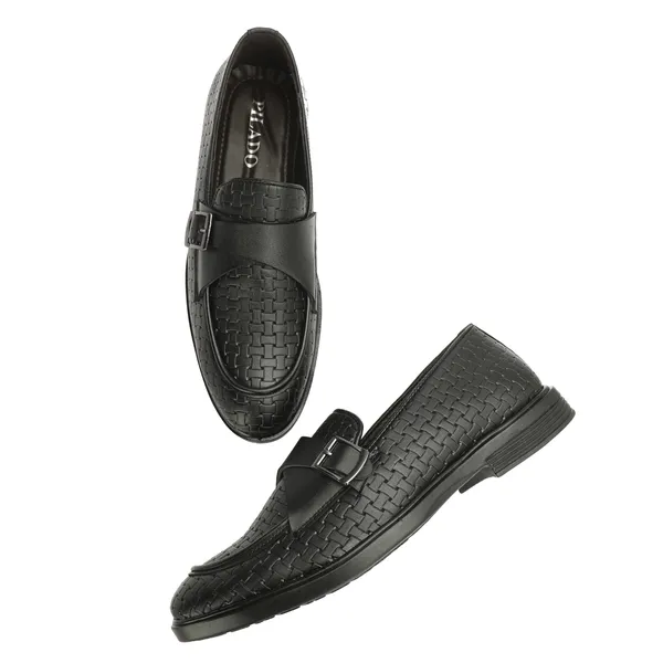 Black_Textured_Buckle_Loafers_for_Men