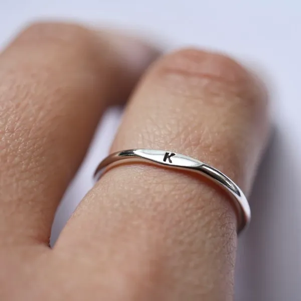 Silver_Engraved_Initial_Minimal_Band_Ring_For_Unisex