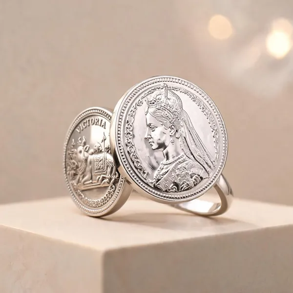 Silver_Queen_Victoria_Coin_Style_Ring_For_Girls