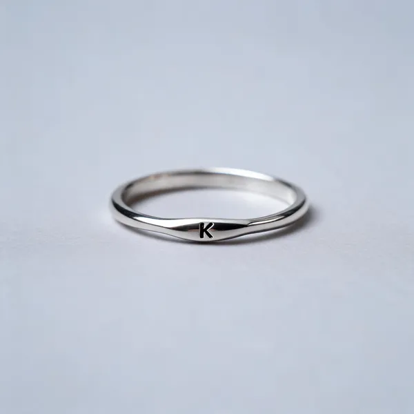 Silver_Engraved_Initial_Minimal_Band_Ring_For_Unisex