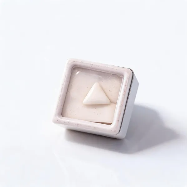 White_Natural_Triangular_Coral_Gemstone_For_Unisex