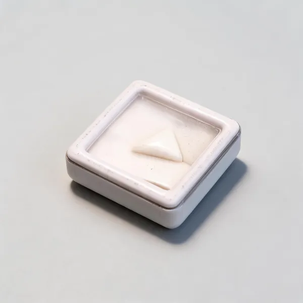 White_Natural_Triangular_Coral_Gemstone_For_Unisex
