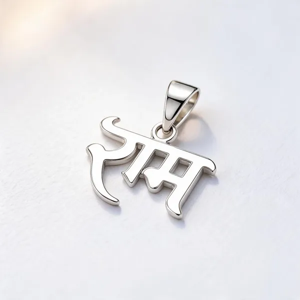 Silver_Shri_Ram_Devanagari_Script_Pendant_For_Unisex