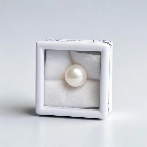 White_Natural_Round_Pearl_For_Unisex