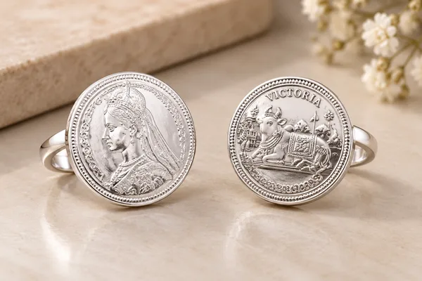 Silver_Queen_Victoria_Coin_Style_Ring_For_Girls