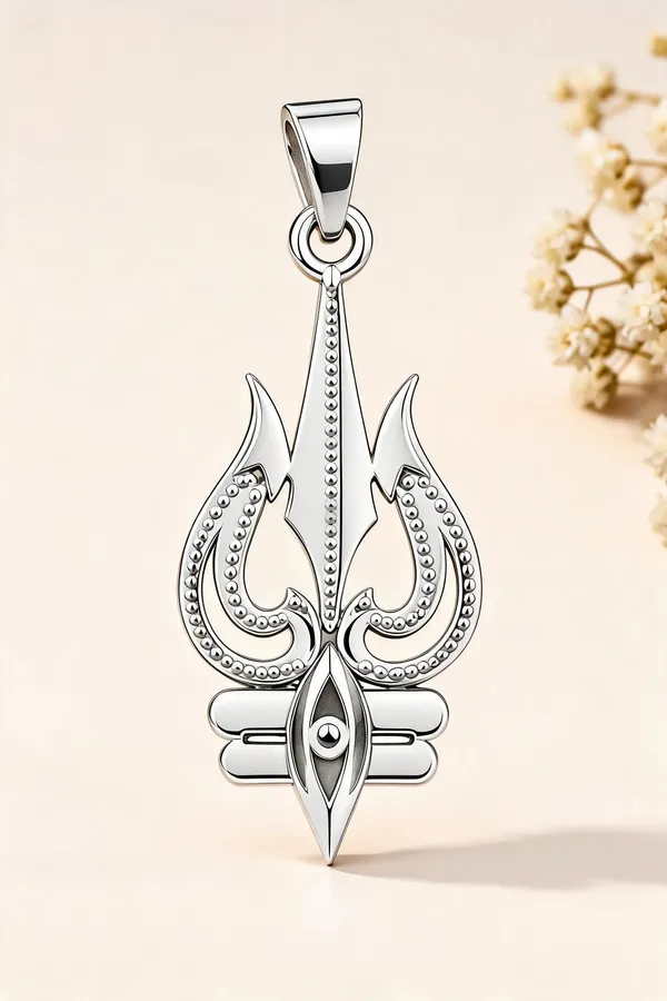Silver_Metal_Trishul_Pendant_For_Unisex