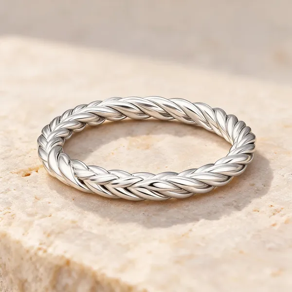 Silver_Braided_Band_Ring_For_Girls
