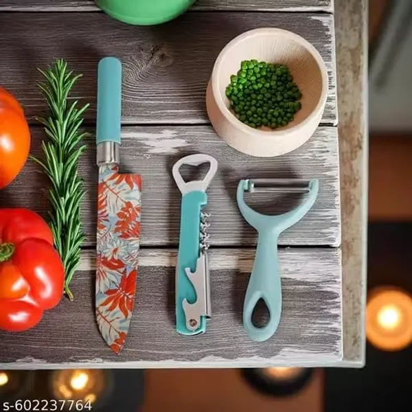 Stainless_Steel_Floral_Kitchen_Knife_Opener_And_Peeler_Set