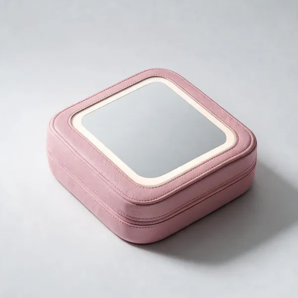 Pink_Hard_Shell_Illuminated_Makeup_Case_With_Mirror