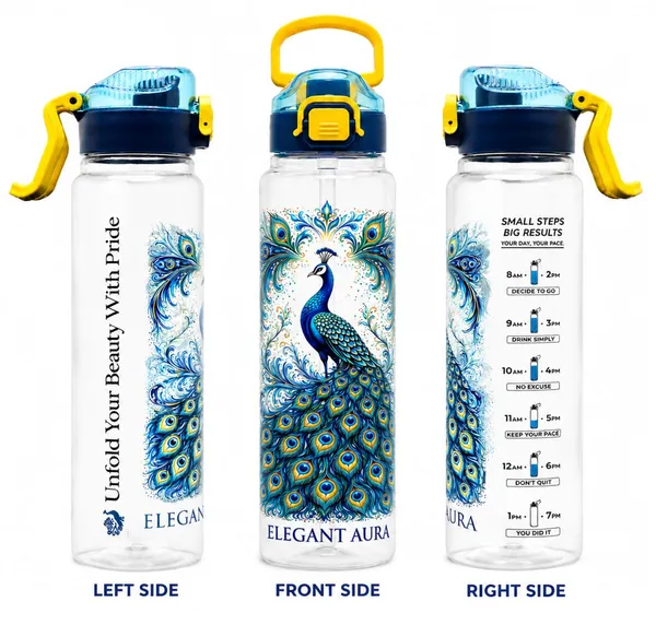 Plastic_Peacock_Print_Water_Bottle