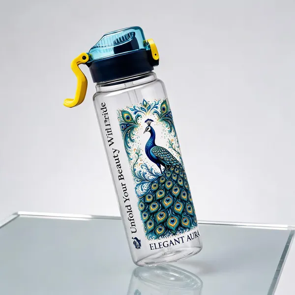 Plastic_Peacock_Print_Water_Bottle