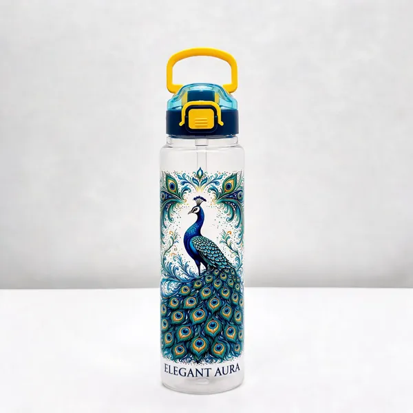 Plastic_Peacock_Print_Water_Bottle