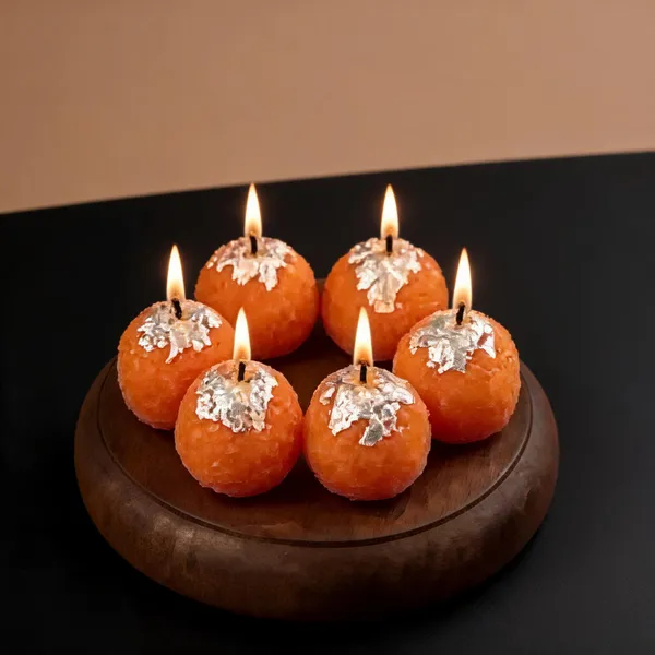 Wax_Festive_Orange_Silver_Accent_Ball_Candles_Set_Of_6