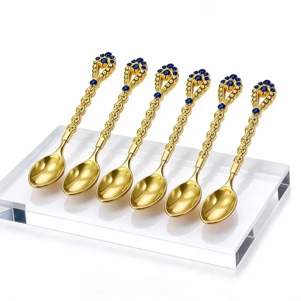 Metal_Gold-Tone_Blue_Stone_Accent_Ornate_Spoon_Set