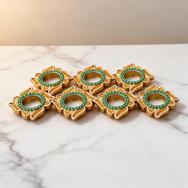 Metal_Traditional_Leaf_Pattern_Gold_Tealight_Holder_Set
