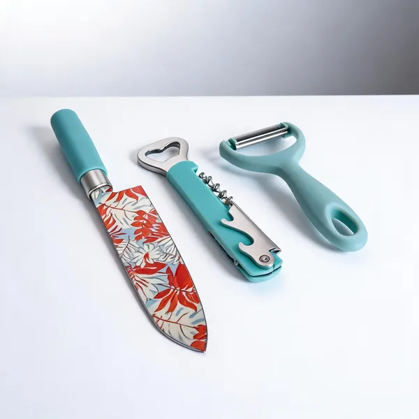 Stainless_Steel_Floral_Kitchen_Knife_Opener_And_Peeler_Set