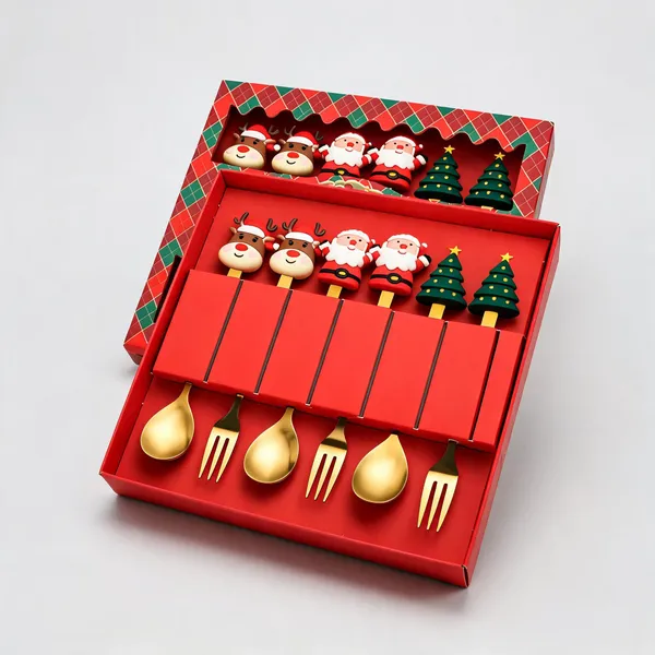 Metal_Gold-Tone_Festive_Christmas_Character_Cutlery_Set